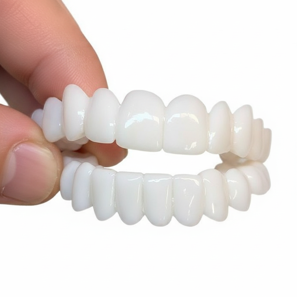 Esthetische Tandveneers voor Lachcorrectie | Verstelbare Cosmetische Tandhoezen van Medische Hars voor Directe Lachcorrectie | Boven- en Onderkaak