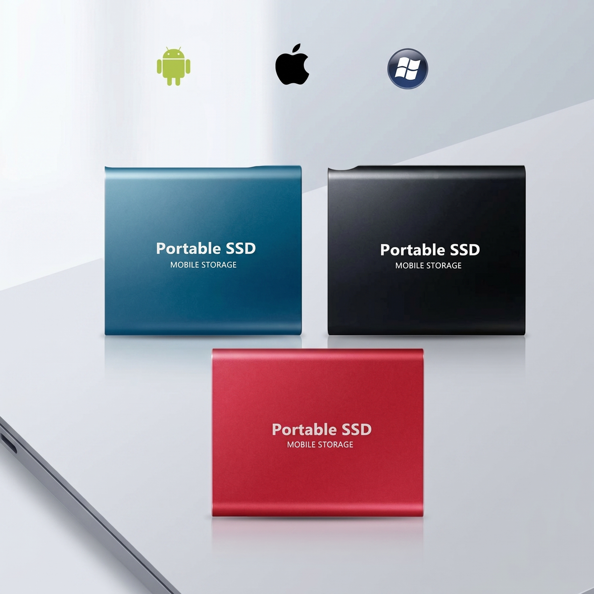 Externe SSD-schijf met overdrachtssnelheid van 1050 MB/s | Draagbare opslag 128 GB voor snelle datatoegang