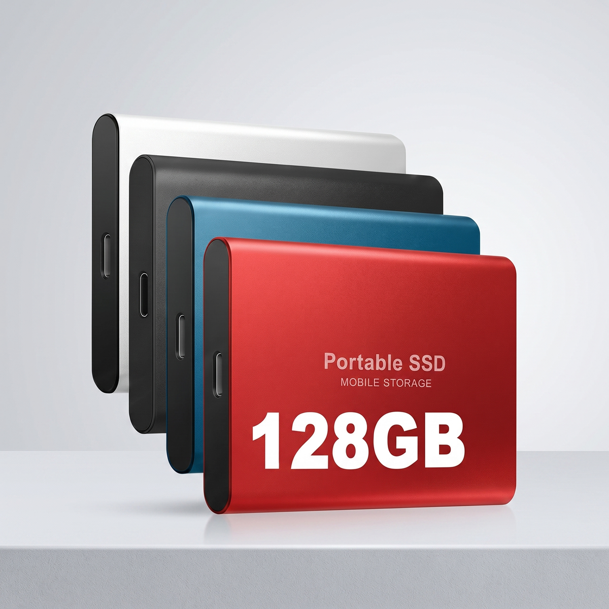 Externe SSD-schijf met overdrachtssnelheid van 1050 MB/s | Draagbare opslag 128 GB voor snelle datatoegang