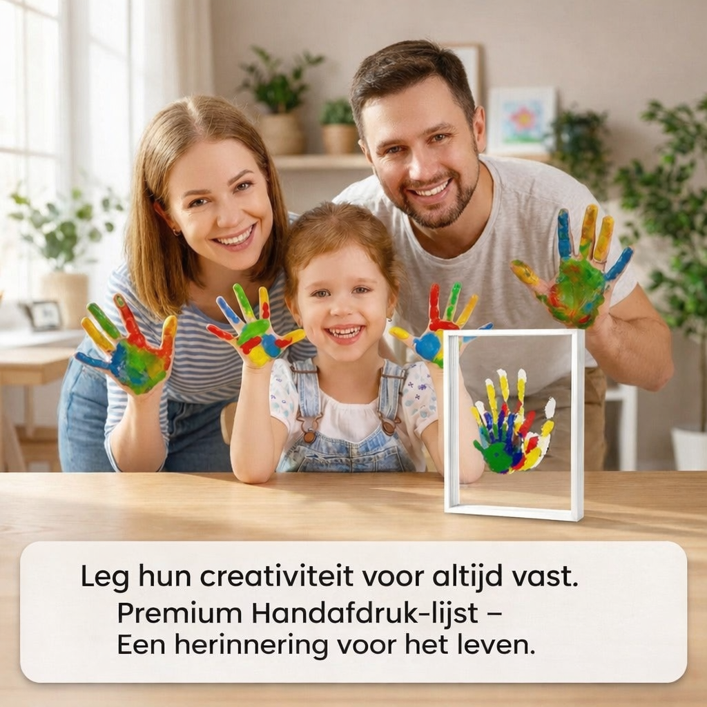 Familieportret – Handafdruk portret als cadeau