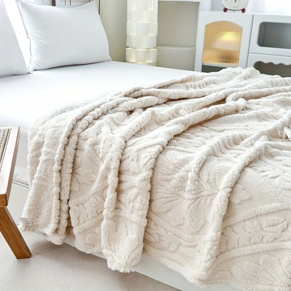 Fleece deken met jacquardpatroon Paris Weave