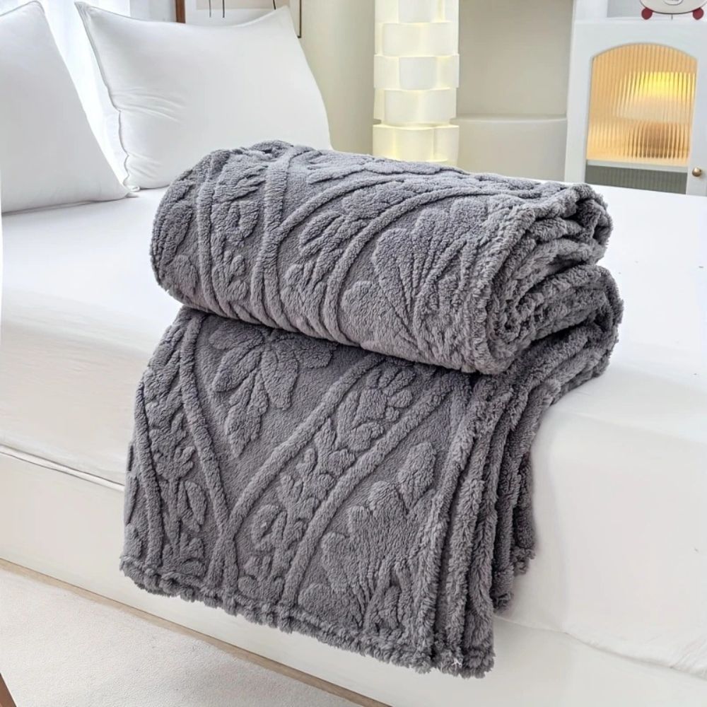 Fleece deken met jacquardpatroon Paris Weave