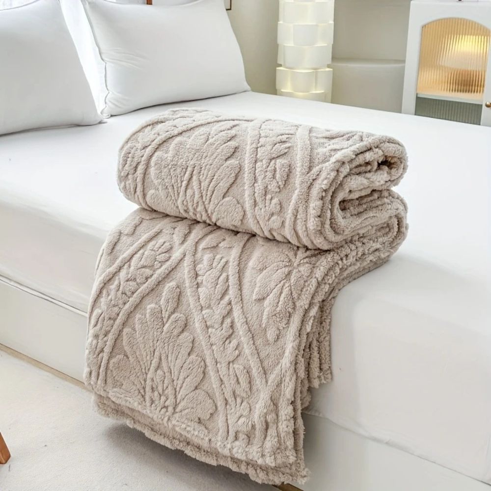 Fleece deken met jacquardpatroon Paris Weave