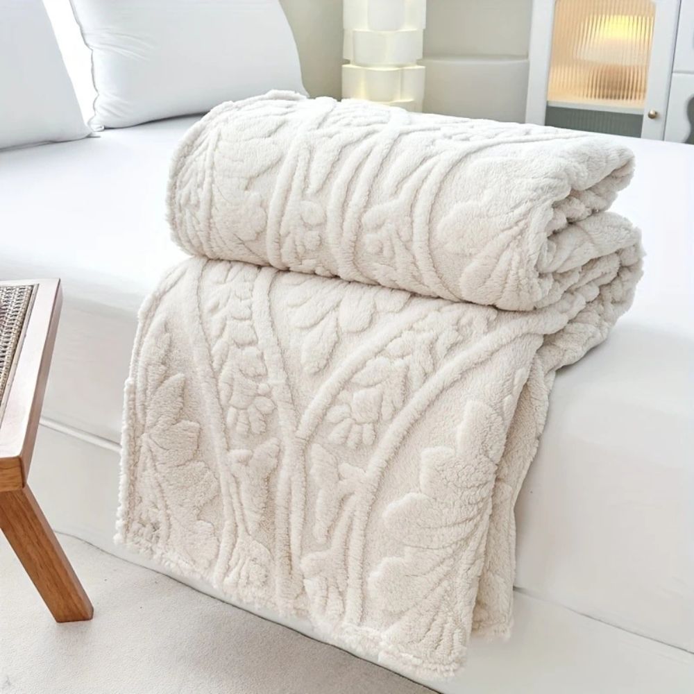 Fleece deken met jacquardpatroon Paris Weave