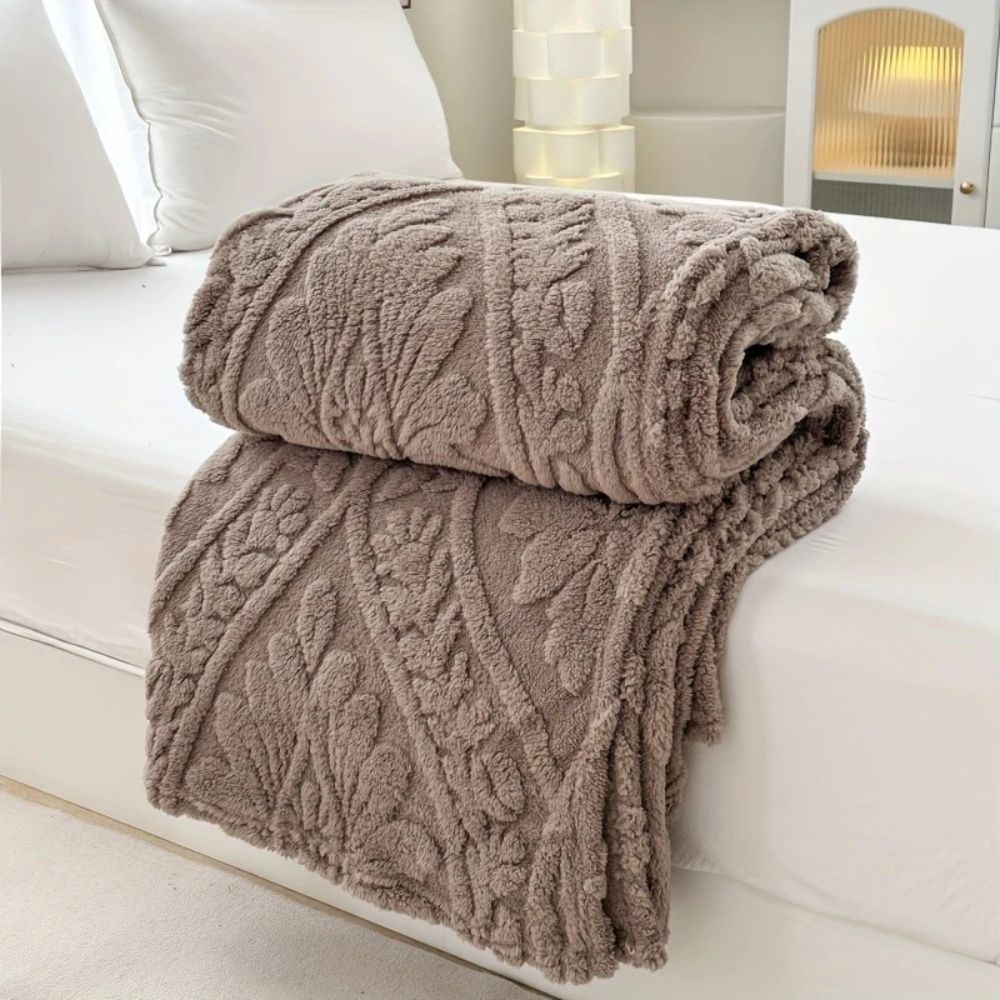 Fleece deken met jacquardpatroon Paris Weave