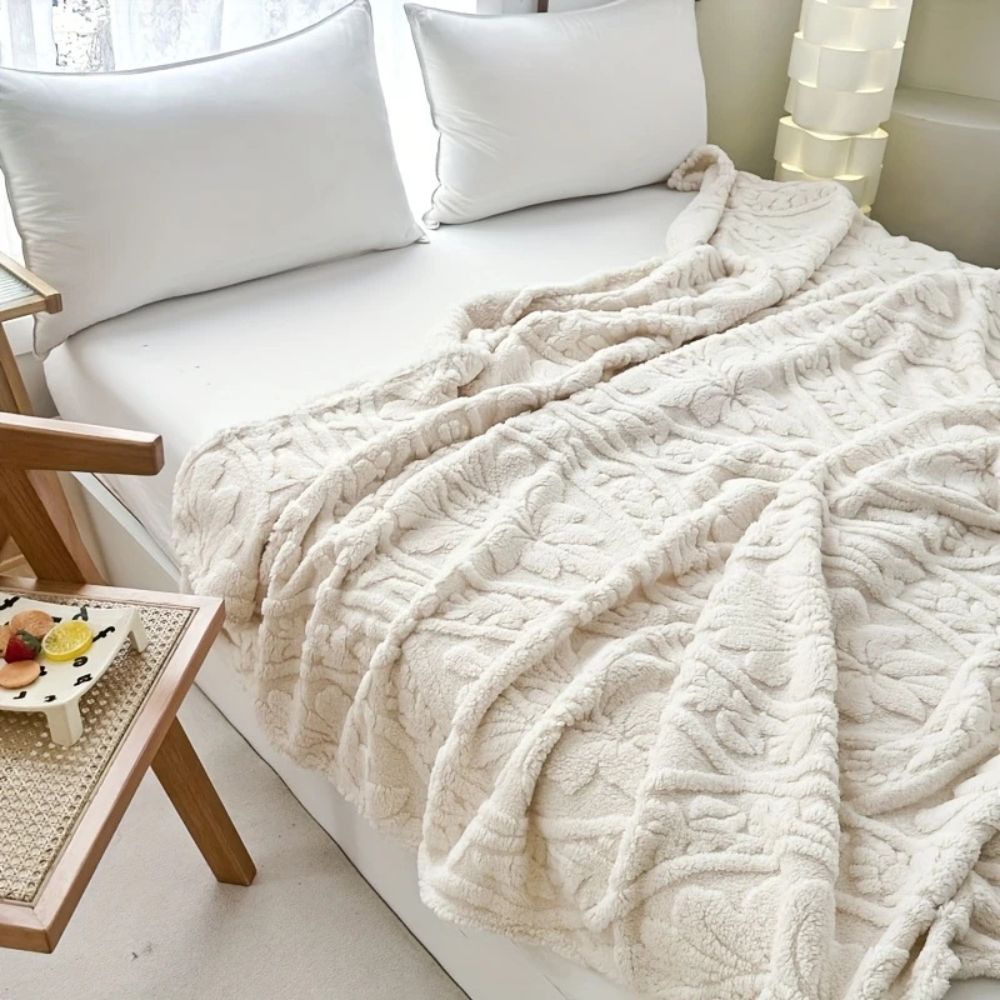 Fleece deken met jacquardpatroon Paris Weave