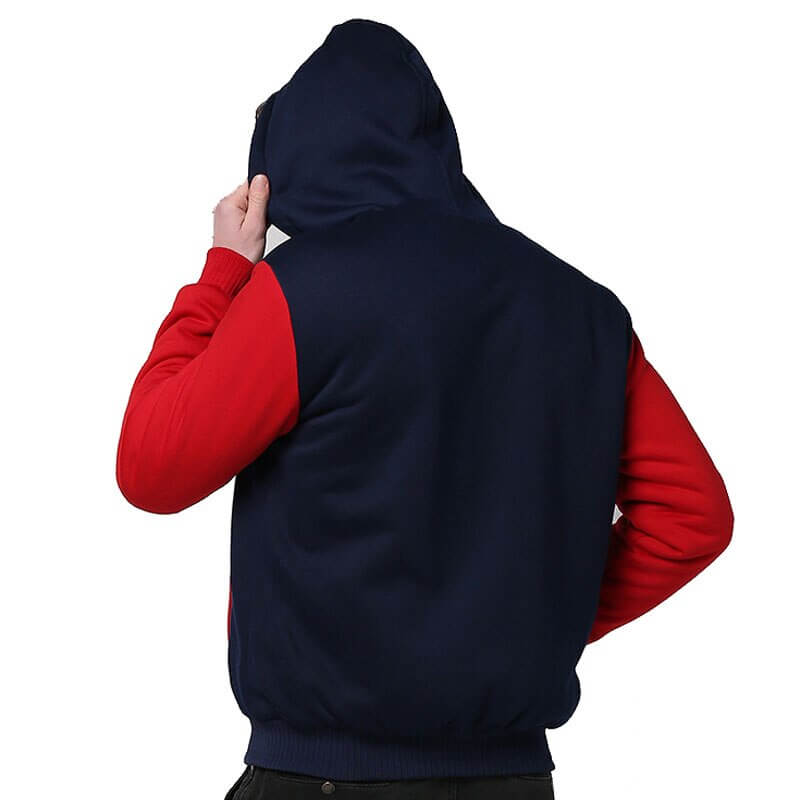 Fleece winterjack voor heren met capuchon en ritssluiting