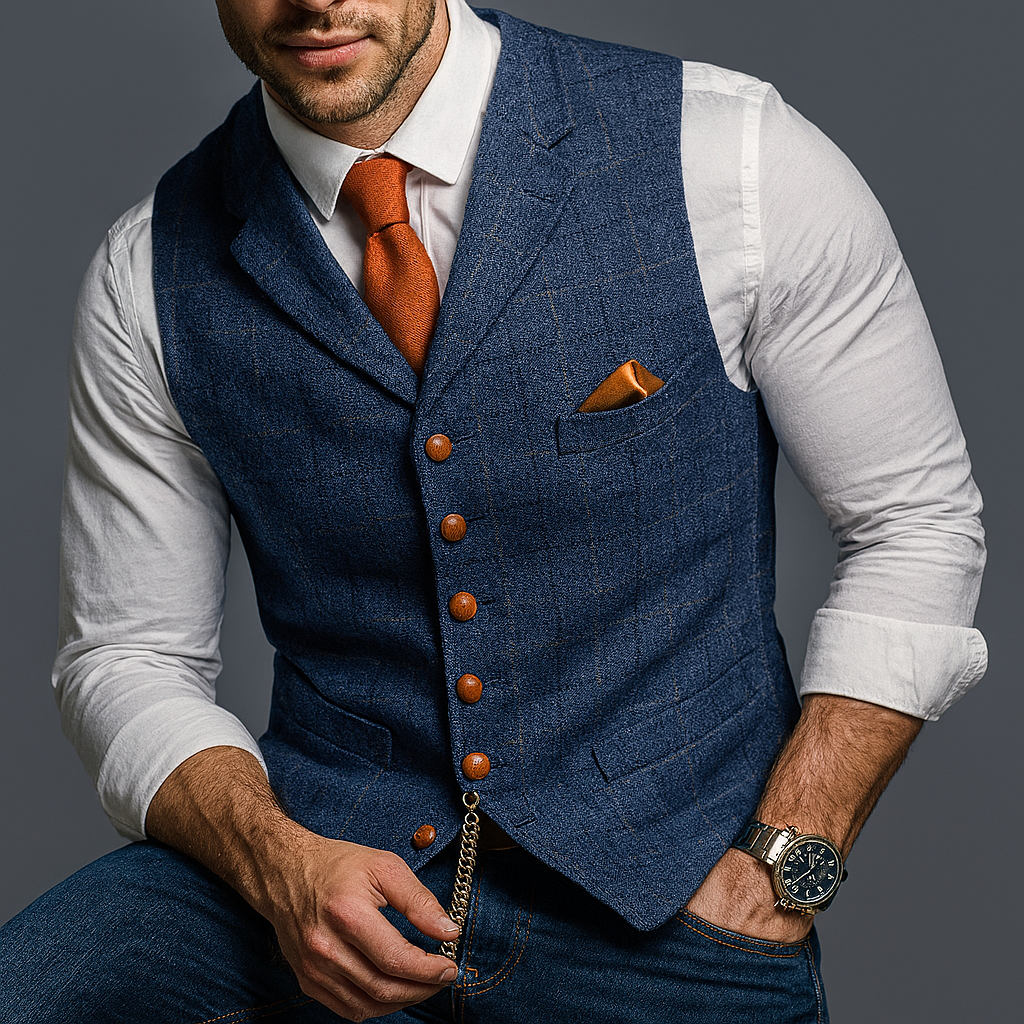 Formeel gilet met V-hals - Dubbelrijig en tijdloze elegantie