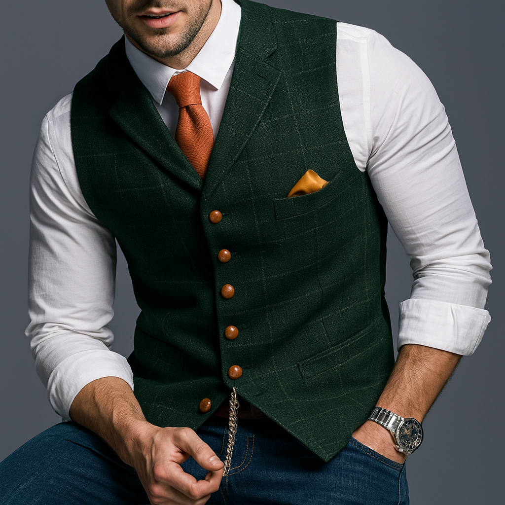 Formeel gilet met V-hals - Dubbelrijig en tijdloze elegantie