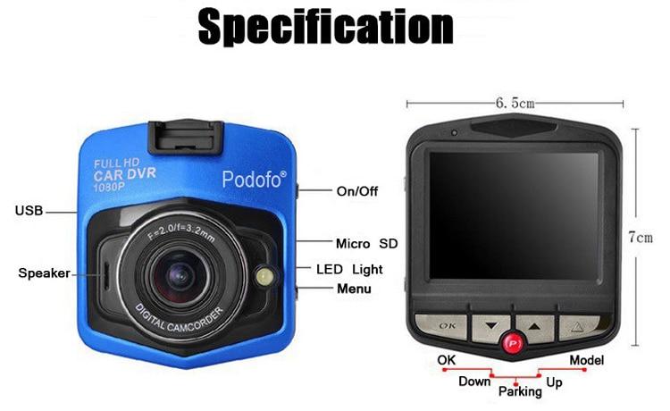 Full HD 1080P Dashcam + 16GB Kaart