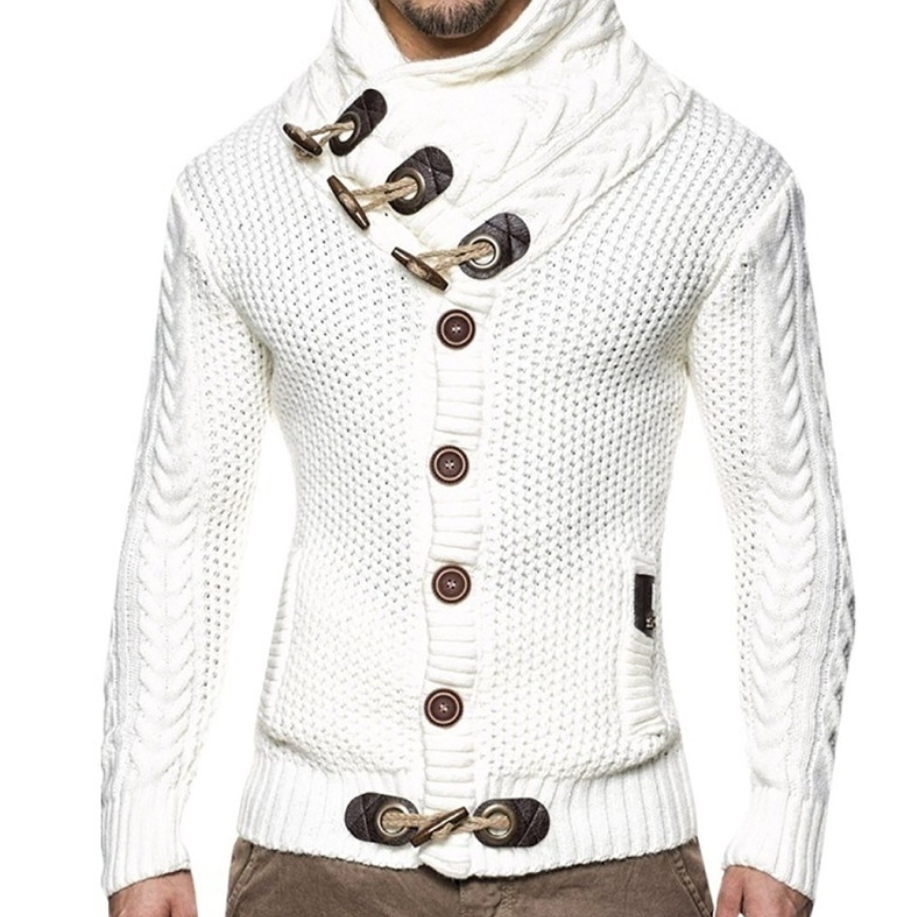 Gebreid Herenvest met Hoge Kraag - Stijlvol & Casual Vest voor Heren