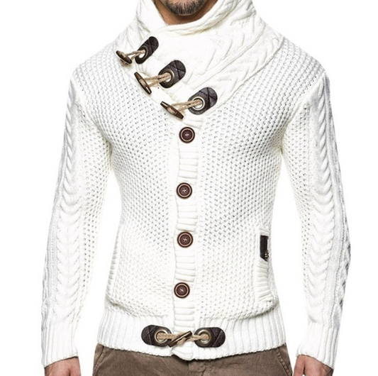 Gebreid Herenvest met Hoge Kraag - Stijlvol & Casual Vest voor Heren