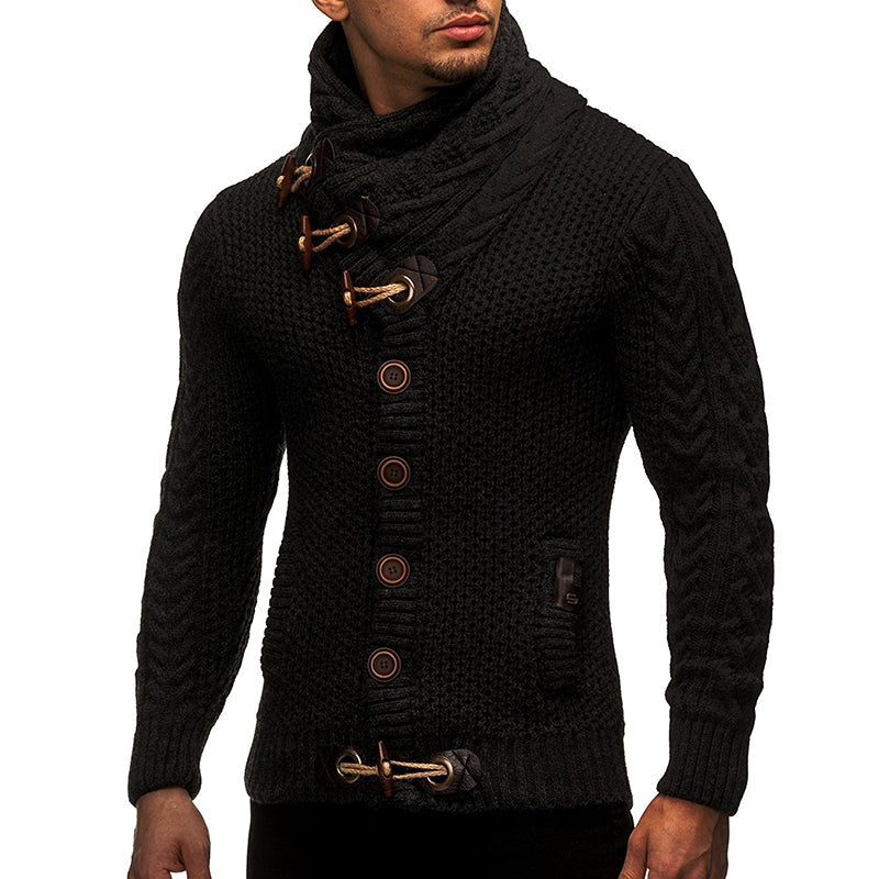 Gebreid Herenvest met Hoge Kraag - Stijlvol & Casual Vest voor Heren