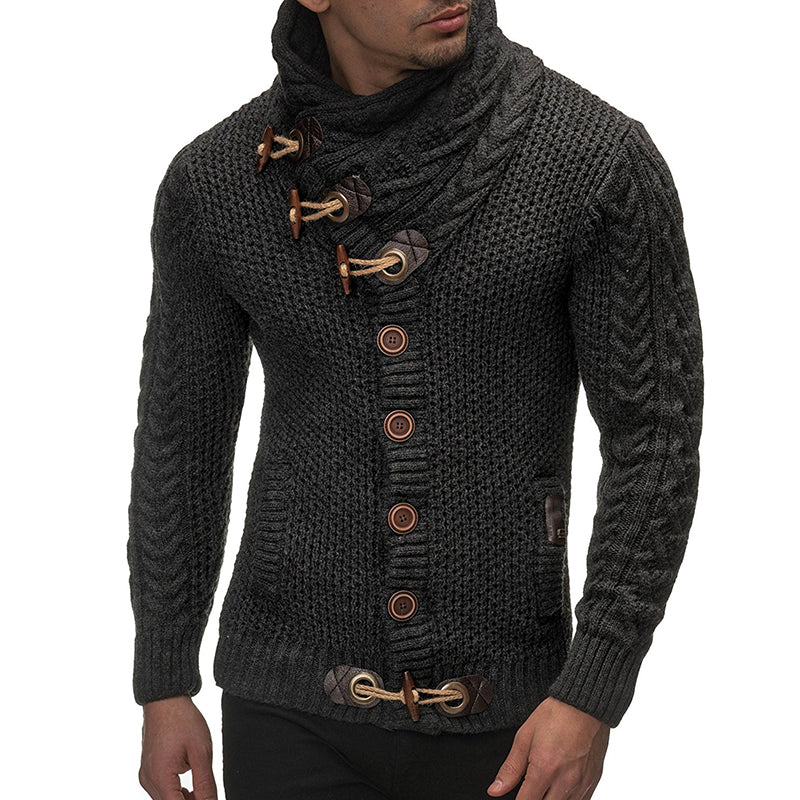 Gebreid Herenvest met Hoge Kraag - Stijlvol & Casual Vest voor Heren