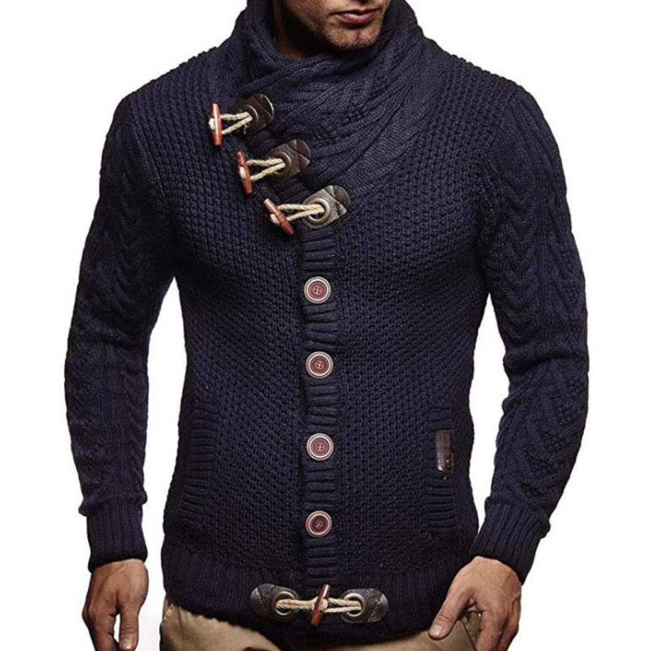 Gebreid Herenvest met Hoge Kraag - Stijlvol & Casual Vest voor Heren