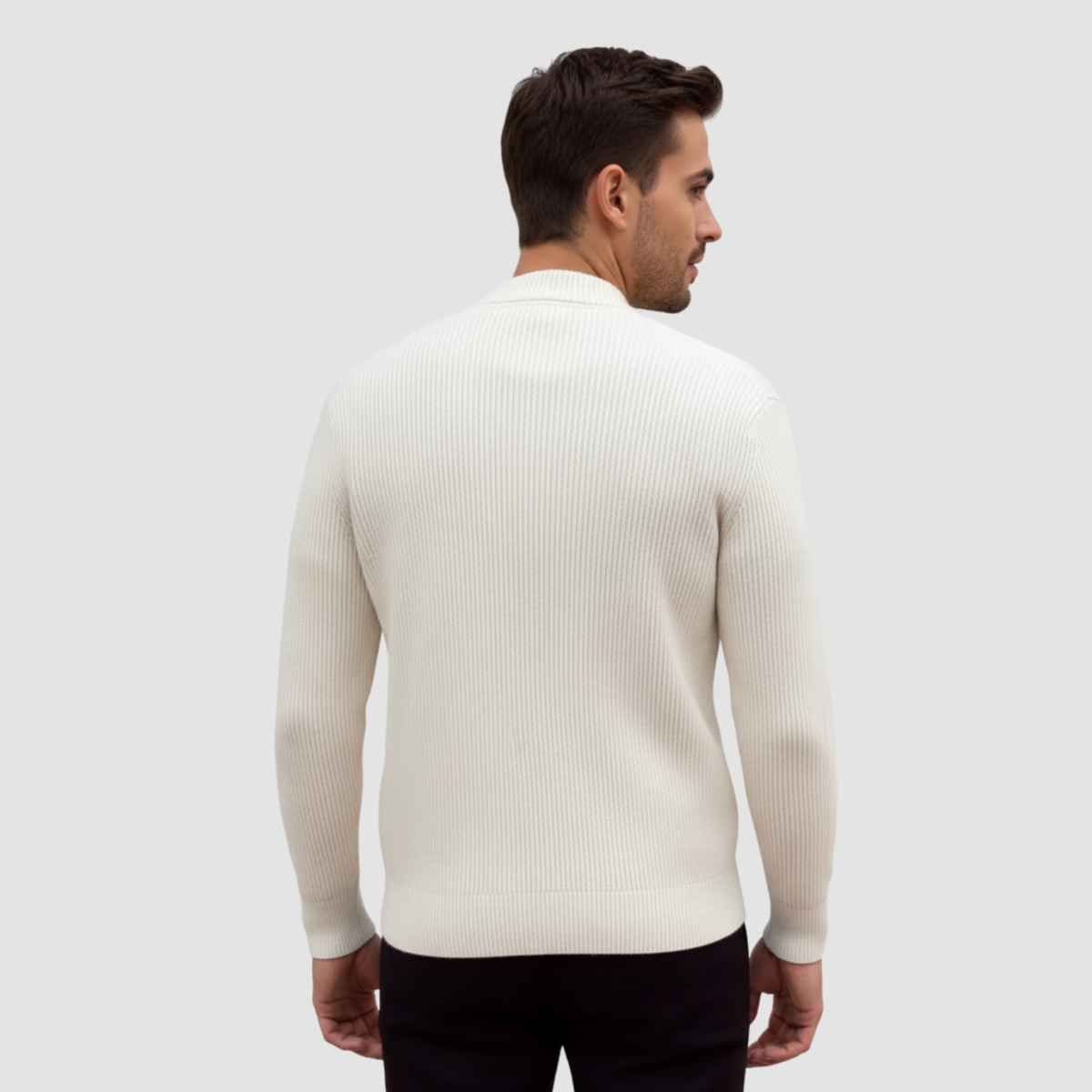 Gebreid vest voor heren met ritssluiting