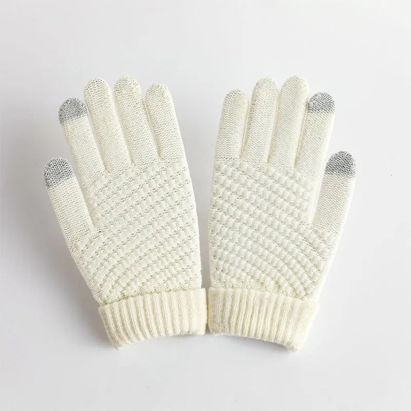 Gebreide kasjmieren winterhandschoenen voor dames