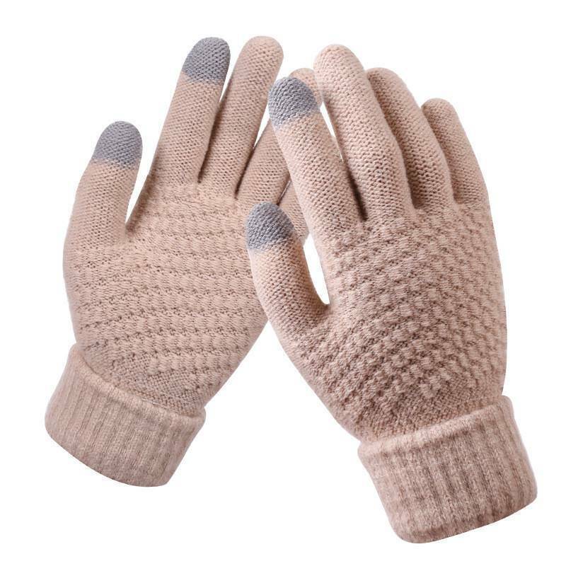 Gebreide touchscreen handschoenen voor dames