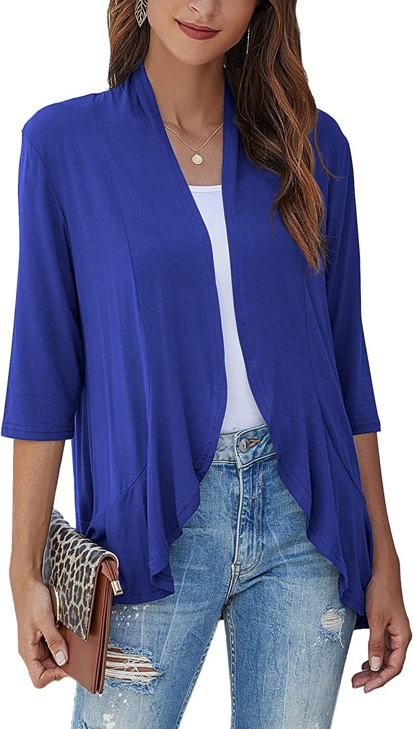 Gedrapeerd vest met open voorkant