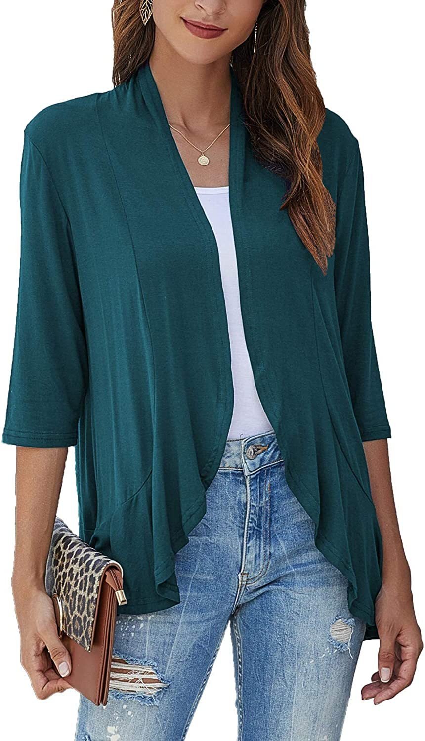 Gedrapeerd vest met open voorkant