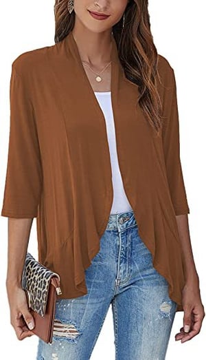 Gedrapeerd vest met open voorkant