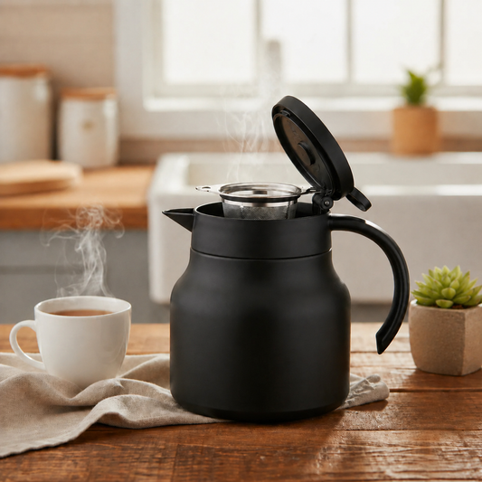 Geïsoleerde theepot met theefilter en keramische binnenlaag - 800 ml