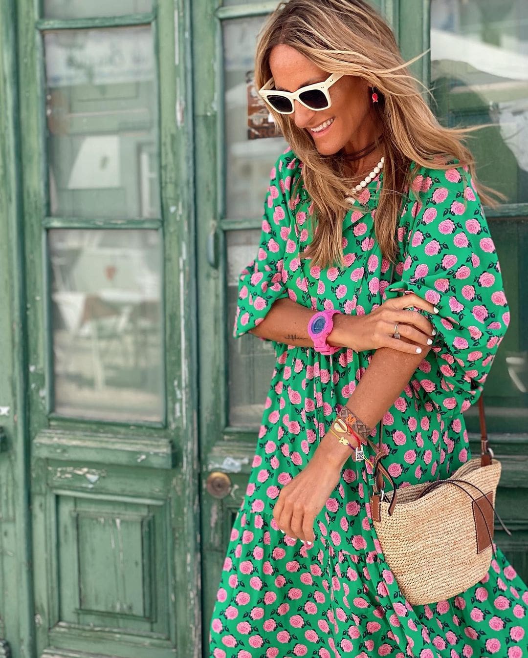 Gelaagde zomerse maxi-jurk voor dames