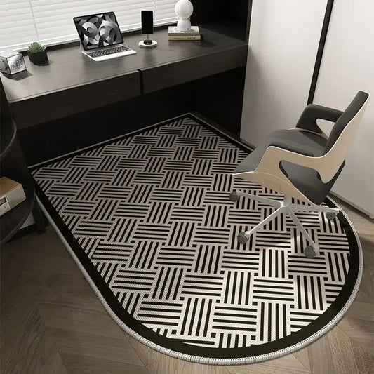 Geometrische bureaustoelmat – Zacht, wasbaar en antislip