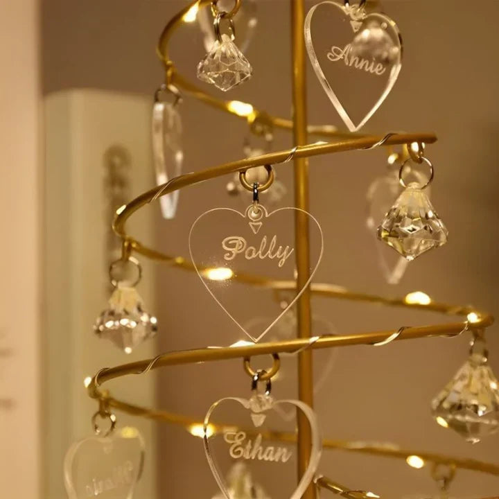 Gepersonaliseerde kerstboomhangers – stamboom