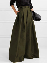 Geplooide High-Waist Maxi-Rok voor Dames