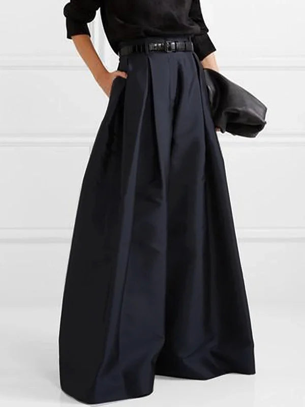 Geplooide High-Waist Maxi-Rok voor Dames