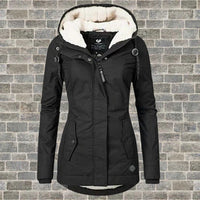 Geplooide mantel met capuchon