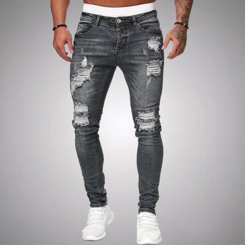 Gerafelde skinny jeans voor heren
