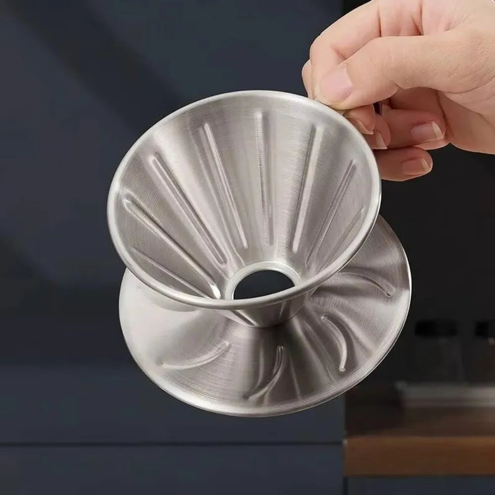 Geribbelde opschenk koffiefilterhouder