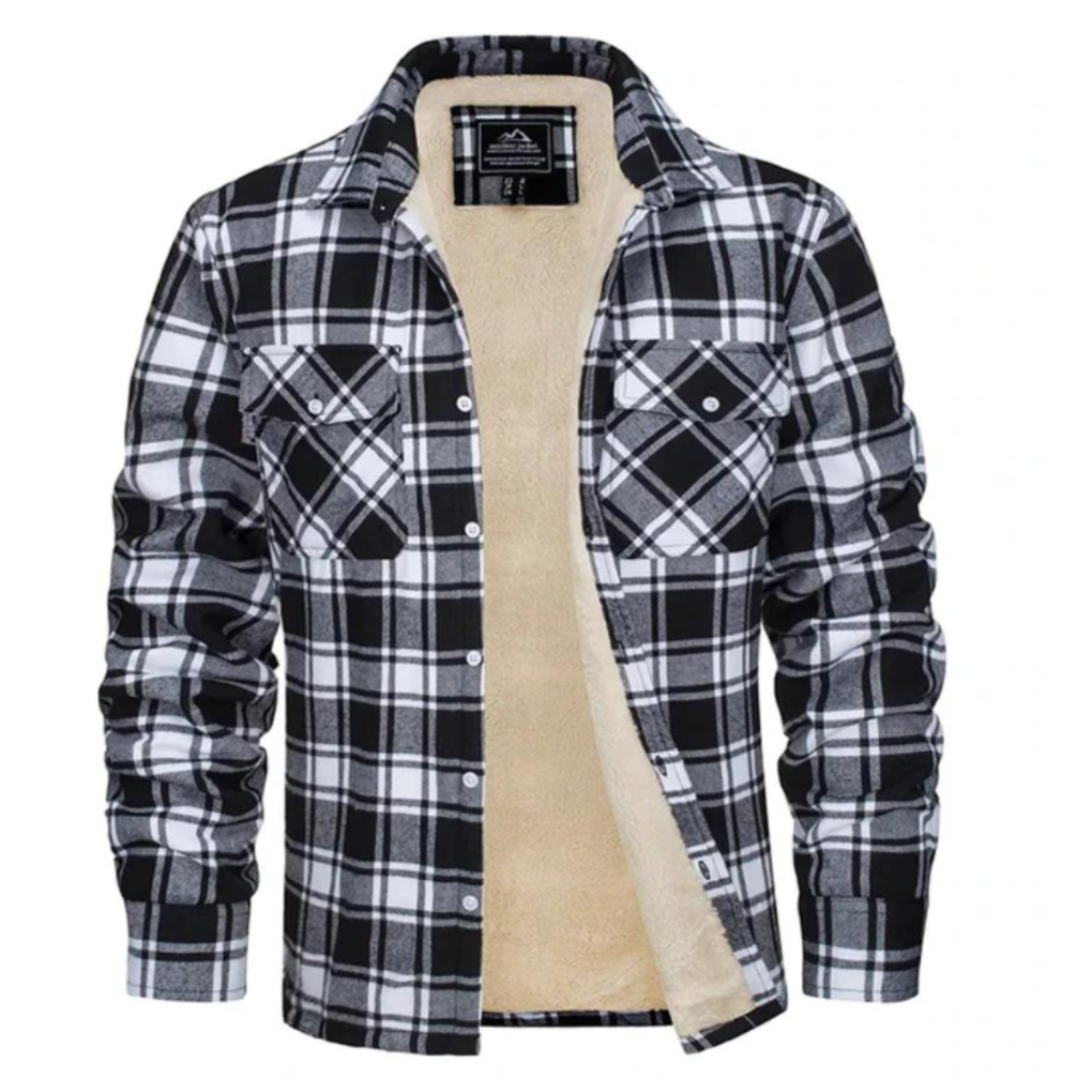 Geruit jack met fleecevoering