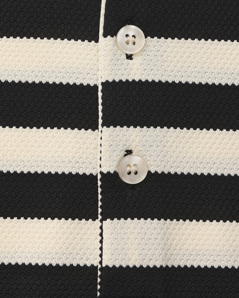 Gestreept katoenen herenpoloshirt met losse pasvorm