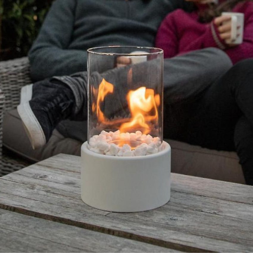 Glazen Bio-Ethanol Haard Zonder Rook – Draagbare Tafelhaard voor Binnen & Buiten