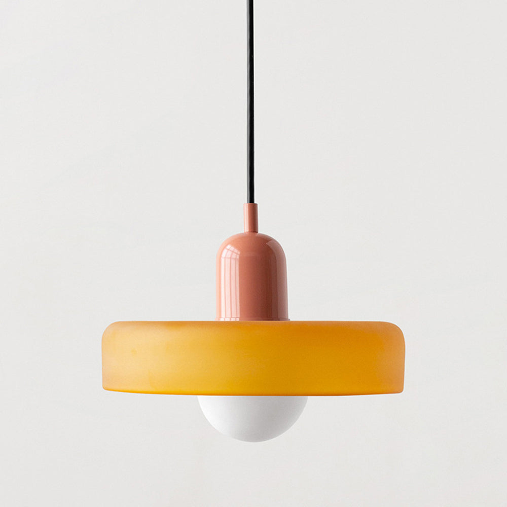 Glazen hanglamp in Bauhaus-design – Artistiek, modern en tijdloos