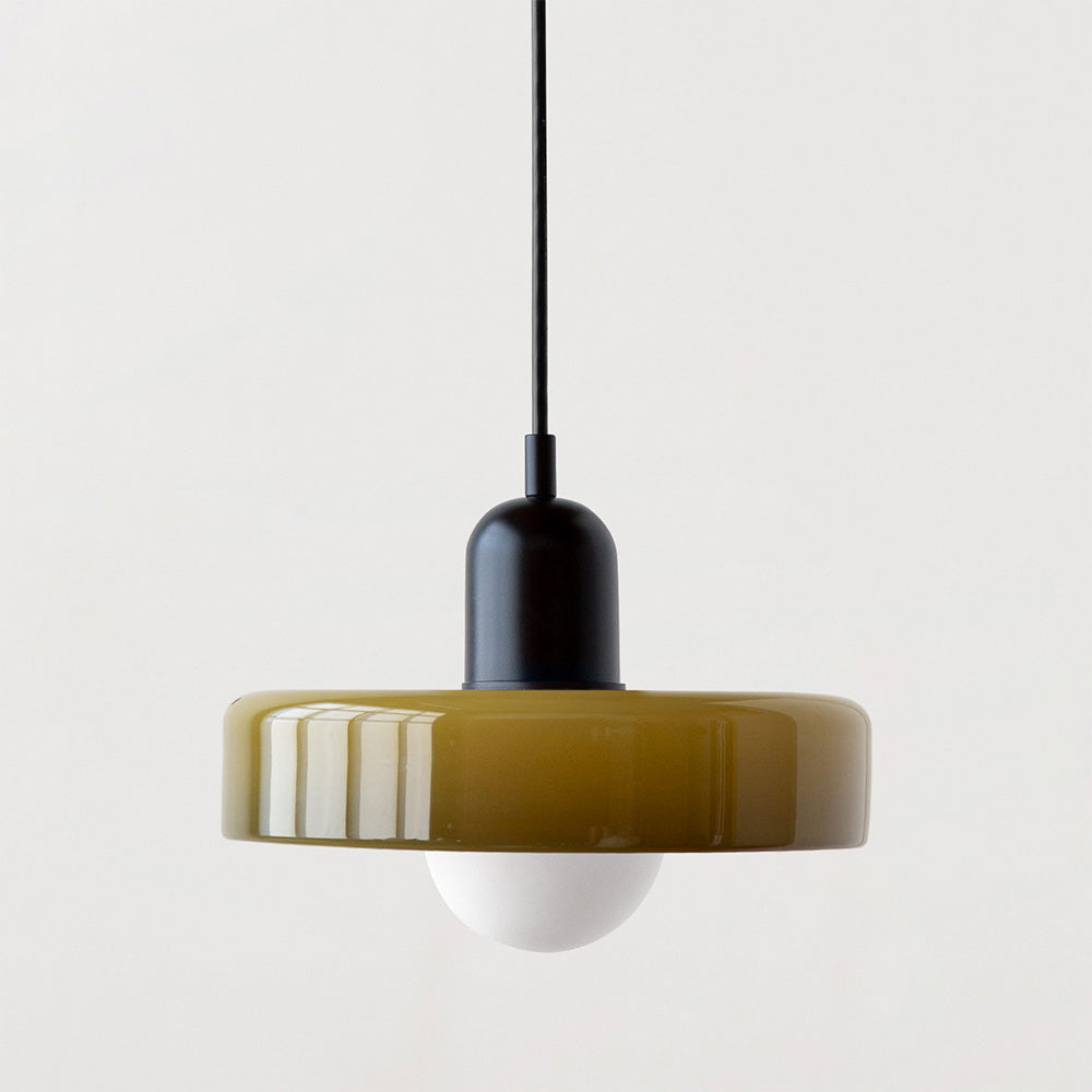 Glazen hanglamp in Bauhaus-design – Artistiek, modern en tijdloos