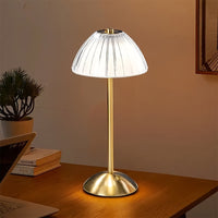 Gouden tafellamp met touchfunctie | USB-oplaadbaar