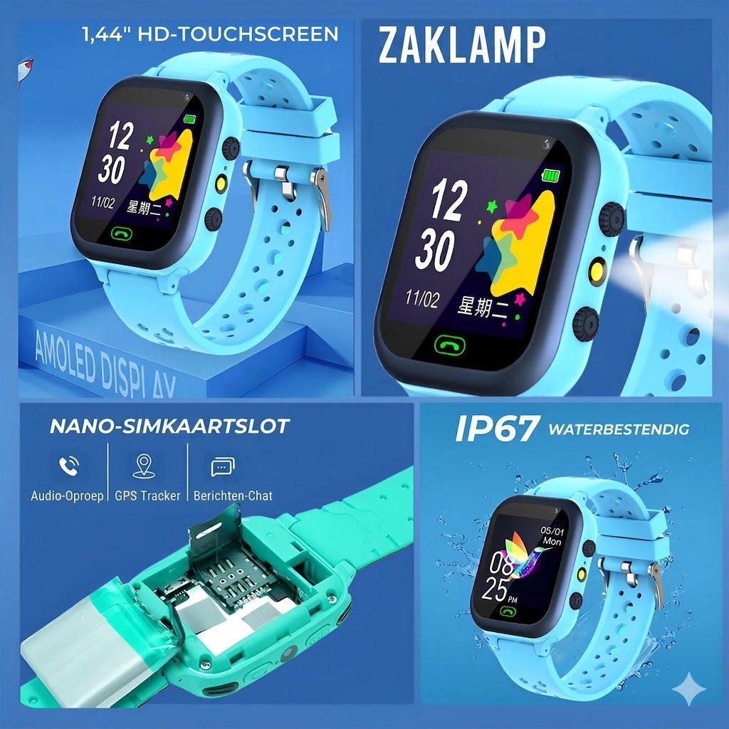 GPS-horloge voor kinderen - Waterdicht | Videobellen | Veiligheid