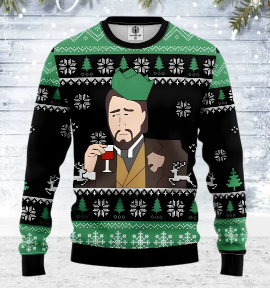 Grappige Meme-Kersttrui voor Heren – Feestelijk & Comfortabel