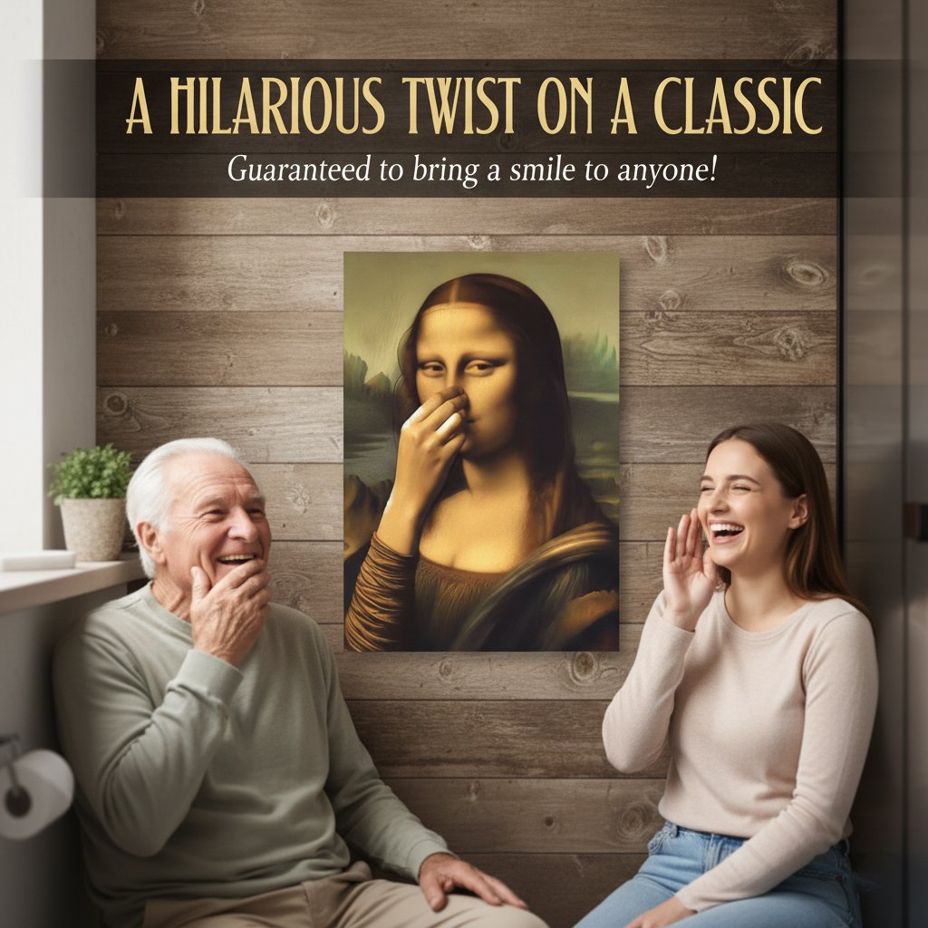 Grappige Mona Lisa-wanddecoratie