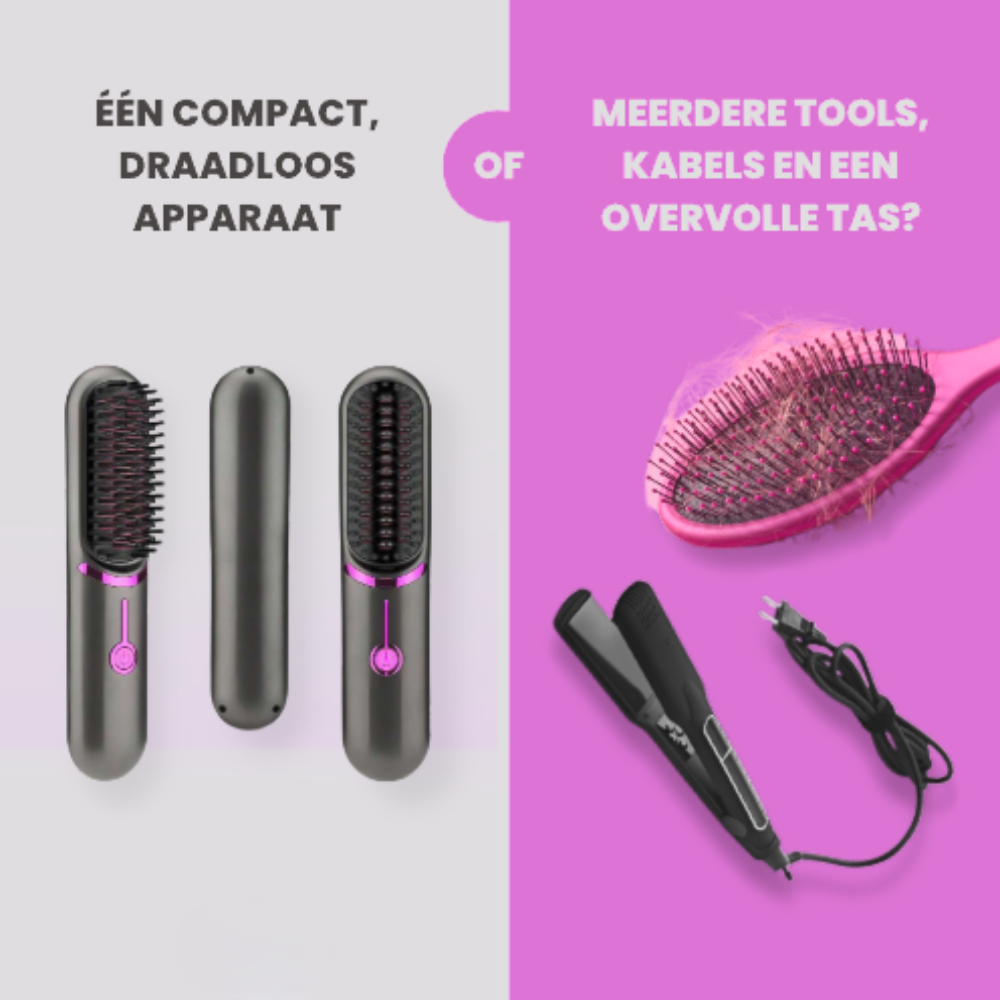 Haarborstel | Zeg dag tegen plat haar: de hele dag volume en glans zonder beschadiging!