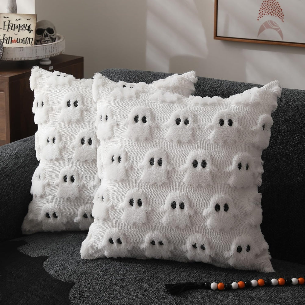 Halloween pluche kussenhoes met griezelige spoken