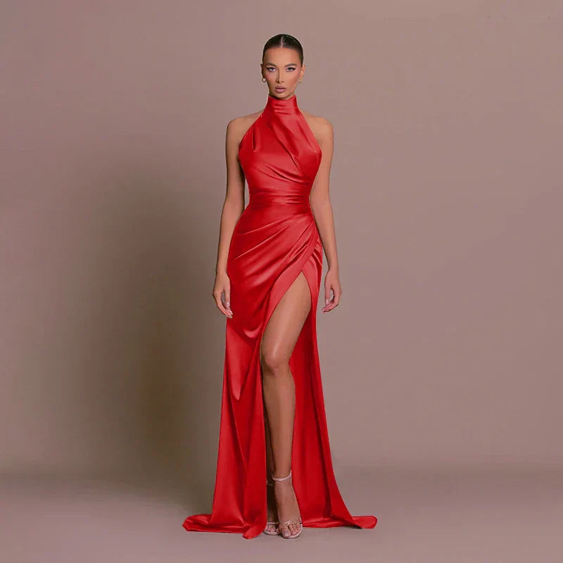 Halterneck maxi-jurk voor dames