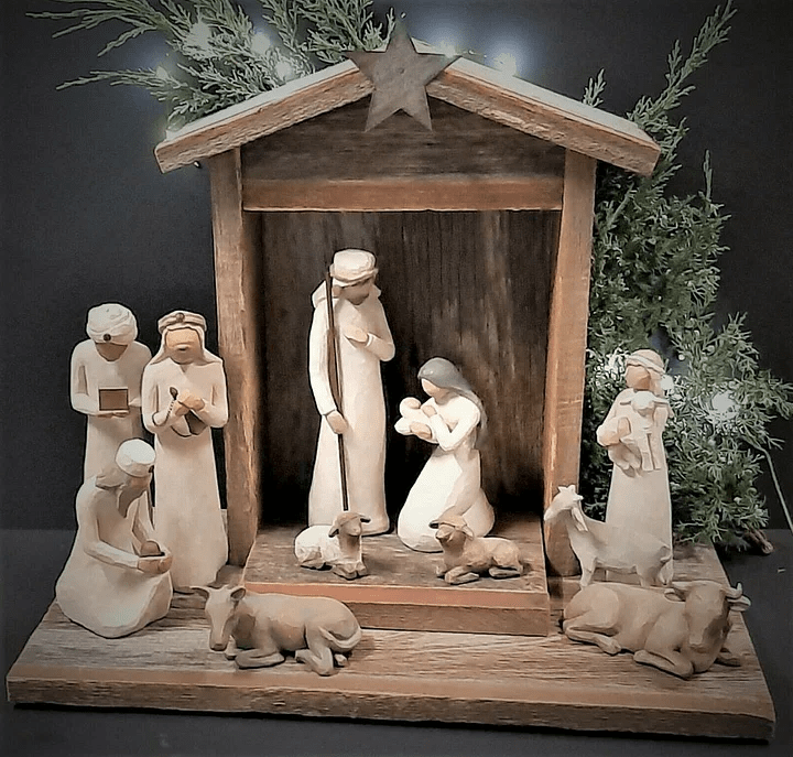 Handgemaakte kerststalset - 20-delige kerstcollectie