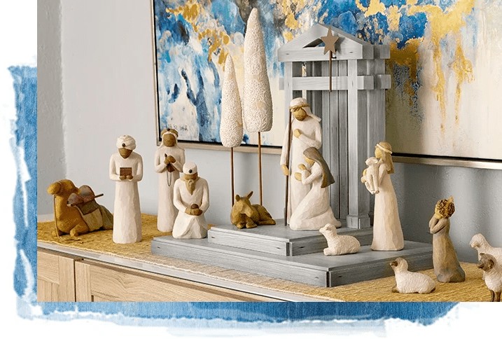 Handgemaakte kerststalset - 20-delige kerstcollectie