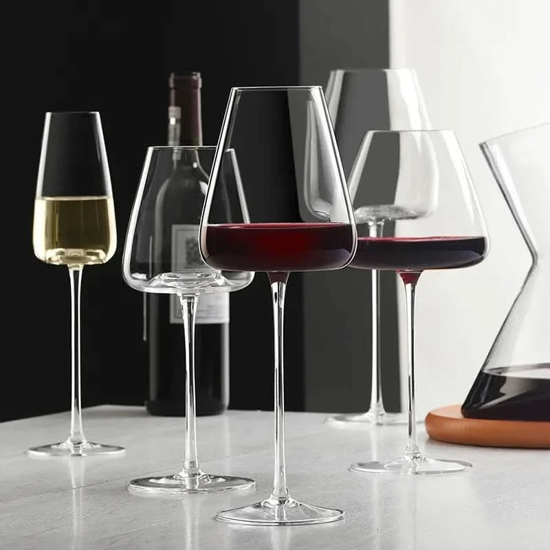 Handgemaakte kristallen wijn- en champagneglazenset – 2, 4 of 6 stuks, 4 maten