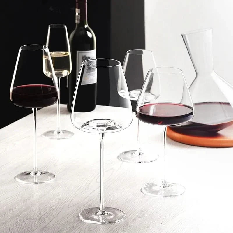 Handgemaakte kristallen wijn- en champagneglazenset – 2, 4 of 6 stuks, 4 maten